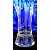 Vase Kristall 8 x Swarovski Stein Hand geschliffen Muster Kante WA-339 255 x 150 mm 1 Stk.