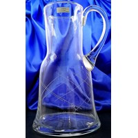 LsG-Crystal sklo Džbán skleněný na vodu/ pivo/ víno broušený/ rytý dekor Galax...