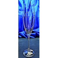 Sektgläser/ Champagner Glas 14 x Swarovski Stein Hand geschliffenen Muster Con...