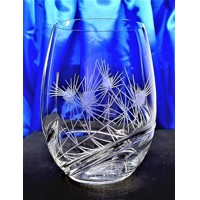 LsG-Crystal Skleničky na víno/ vodu ručně broušené ryté dekor Bodlák Turbulence-852 500ml 6 Ks.
