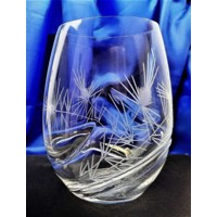 LsG-Crystal Skleničky na víno vodu ručně broušené ryté dekor Bodlák originál balení Turbulence-940 500ml 2 Ks.