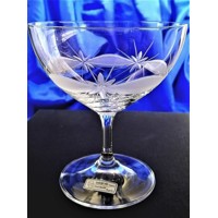 Cocktail-Gläser/ Sektschale/ Eisschale Hand geschliffen Muster Kante FR-2932 3...