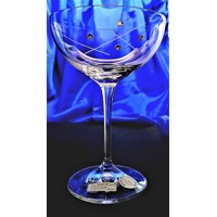 Sektschale/ Champagner Glas 24 x Swarovski Stein Hand geschliffen Karla Kate-2...