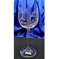 LsG-Crystal Jubilejní sklenice se jménem výroční na červené víno rytá broušená...