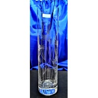 LsG-Crystal Váza sklo křišťál ručně ryté broušené dekor Bodlák WA-4968 240 x 60 mm 1 Ks.